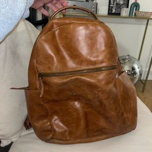 Able Alem Leather Backpack - Camel
